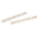 Sada 10 setů akrylových kostek na vystavení cen 3,8 x 6,9 mm mini číslicové bloky pro označení cen do výlohy a prodejny 4