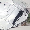 Sada 100 ks plastové lesklé zalepovací sáčky 7 × 9 cm šedostříbrné s lepícím proužkem na balení šperků a drobných dárků 3