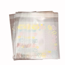 Sada 100 ks průhledných dárkových sáčků 8×10,3 cm na fotografie, kartičky a drobnosti, s dekorativním potiskem 3