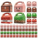 Sada 12 ks dárkových krabiček s pixelovým motivem z oblíbené hry, skládací papírové boxy na drobné dárky a dekorace 3