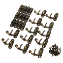Sada 12 ks háčkový zámek na dvířka zakřivená přezka kovové zapínání pro skříňky zásuvky a nábytek montážní prvek 7