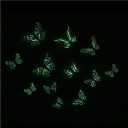 Sada 12 ks magnetických 3D motýlů svítící ve tmě různé velikosti 6–12 cm barevné dekorace na lednici a kovové povrchy 2