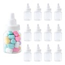 Sada 12 ks plastové lahvičky 7 × 3 cm na sladkosti a drobnosti se šroubovacím víčkem dekorativní balení na dárky 2