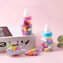 Sada 12 ks plastové lahvičky 7 × 3 cm na sladkosti a drobnosti se šroubovacím víčkem dekorativní balení na dárky 5