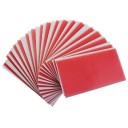 Sada 17 ks voskových desek pro zubní modelování 1,3 mm technický dentální vosk červený pro odlévání modelů a protéz 3