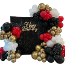 Sada 18 ks čiernych trblietavých flitrových nástenných panelov 30x30 cm Dekoratívne pozadie 90x180 cm pre svadby narodeniny večierky a vianočnú výzdobu 6