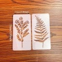 Sada 18 ks plastových šablón rastlín 15 x 7,5 cm opakovane použiteľné šablóny listy a kvety pre maľovanie dekorácií a DIY tvorenie 2