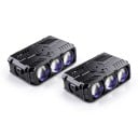Sada 2 ks LED světelných ramp 450 W 3000 K Tři projektorové čočky Rozměry 11,4 x 7,4 x 3,3 cm Žluté světlo Na nárazník automobilu 1