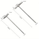 Sada 2 ks mini kladiv na šperky a hodinky presné prevedenie 16 cm a 15,7 cm oceľ prenosný nástroj na opravy šperkov 2