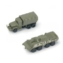 Sada 2 ks modelů vojenské techniky M35 a BTR-80 měřítko 1:144 z ABS plastu sběratelské modely na dekoraci i pro modeláře 1