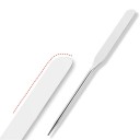 Sada 2 ks nerezová kosmetická špachtle a míchací tyčinka Paletka na make-up krémy tónovače hygienické nanášení 4