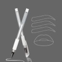 Sada 2 ks sterilního voděodolného chirurgického fixu 15 cm pro značení permanentního make-upu a tetování obočí v barevném provedení 1