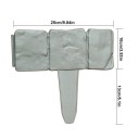 Sada 20 ks plastových zahradních lemů 25×10 cm v šedé barvě imitace kamenného obrubníku zarážecí do země pro okrasnou zahradu 4