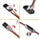 Sada 20 pcs de conectores rápidos para cabos de dois fios 22–20 AWG com isolamento em nylon e contactos de cobre para ligação rápida e firme 2