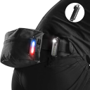 Sada 2x LED lanterna com clip para roupa e suporte para guiador USB carregamento COB fita 5 modos luz branca vermelha azul 7x2,5 cm 2