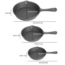 Sada 3 pánví na smažení s nepřilnavým povrchem a bočními výlevkami o průměrech 16,9 a 21,9 i 26,5 cm v černé barvě s dlouhou rukojetí 2