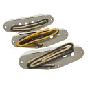 Sada 3x Strat single coil snímače 52mm s mosaznými a nerezovými trubkami a 6 šrouby Náhradní díly pro elektrickou kytaru DIY úpravy 4