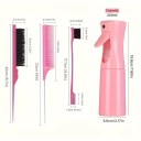 Sada 4 ks kadeřnických nástrojů Rozprašovač 200 ml Hřeben se špičkou Kartáč na vlasy Oboustranný kartáč na okraje Styling vlasů 5