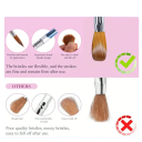 Sada 4 ks kosmetických štětců 14 cm Štětce na nehty akryl gel a pudr Štětečky s víčkem chlupy 5–7 x 16–24 mm Profesionální nail art 5