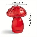 Sada 4 sklenených dekoratívnych váz 11–12 cm Farebné dizajnové vázičky v tvare hubky na sušené kvety Stolová dekorácia 3