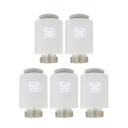 Sada 5 ks chytrých termostatických ventilov Tuya ZigBee Ovládanie aplikácií Týždenný plán Alexa Google Home Radiátor Regulácia teploty 1