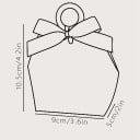 Sada 5 ks dárkových papírových taštiček 10,5×9×5 cm s dřevěným kroužkem a stuhou, elegantní balení na drobnosti 2