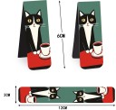 Sada 5 ks magnetická záložka do knihy 12 x 2 cm skladací tvar kočka farebný ilustrativní motiv 2