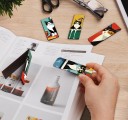 Sada 5 ks magnetická záložka do knihy 12 x 2 cm skladací tvar kočka farebný ilustrativní motiv 5