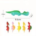Sada 5 ks natahovacích dinosaurov na prst Elastické hračky pre deti Farební dinosauri pre zábavu a súťažné hry 2