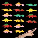 Sada 5 ks natahovacích dinosaurov na prst Elastické hračky pre deti Farební dinosauri pre zábavu a súťažné hry 5