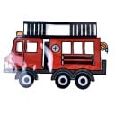 Sada 5 ks Plastová dárková taška Hasičské auto 28×18 cm se zipovým uzávěrem na sladkosti a drobné dárky 1