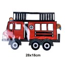 Sada 5 ks Plastová dárková taška Hasičské auto 28×18 cm so zipovým uzáverom na sladkosti a drobné dary 2