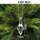 Sada 5 ks plastových průhledných dekorací na vánoční stromek ve tvaru špičky 4,6 x 1,8 cm 2