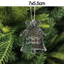Sada 5 ks plastových průhledných dekorací na vánoční stromek ve tvaru zvonku 7 x 5,5 cm 2