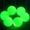 Sada 5 ks svítících golfových míčků 42,6 mm fluorescenční tréninkové míče se zelenou září pro noční golf a odpaly v parku 1