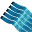 Sada 5 ks třpytivé pramínky do vlasů lamety 50 cm syntetické prodloužení vlasů klipové uchycení pro styling účesu 10