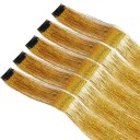 Sada 5 ks třpytivé pramínky do vlasů lamety 50 cm syntetické prodloužení vlasů klipové uchycení pro styling účesu 2