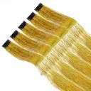 Sada 5 ks třpytivé pramínky do vlasů lamety 50 cm syntetické prodloužení vlasů klipové uchycení pro styling účesu 12