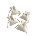 Sada 5 ks zatahovacích sáčků 7 x 8 cm mikrovlákno barevné látkové obaly na šperky a drobnosti dárkové balení 12