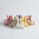 Sada 5 ks zatahovacích sáčků 7 x 8 cm mikrovlákno barevné látkové obaly na šperky a drobnosti dárkové balení 3