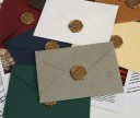Sada 50 ks dopisných obálok s pečaťou elegantné obálky štruktúrovaný papier klasický formát pre priania a listy 3