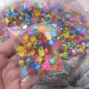 Sada 50 ks mini želviček z pryskyřice Dekorace do akvária či DIY projektů Barevné svítící želvy mix barev 3