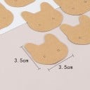 Sada 50 ks papierových držákov na náušnice 3,5 × 3,5 cm, prezentačné kartičky na šperky so 2 otvormi na vystavenie 8