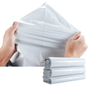 Sada 50 ks plastových sáčků na balení dárků s lepícím uzávěrem 20x35cm světle šedé obálky pro odesílání zásilek 9