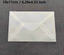 Sada 50 ks priehľadných obálok 16 x 11 cm polopriehľadný papier samolepiaca klopa obálky 2
