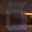 Sada 50 ks priehľadných plastových darčekových krabičiek 5 × 5 × 5 cm, skladacie kocky s viečkom na drobnosti a dekorácie 4