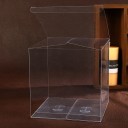 Sada 50 ks priehľadných plastových darčekových krabičiek 5 × 5 × 5 cm, skladacie kocky s viečkom na drobnosti a dekorácie 5