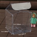 Sada 50 ks priehľadných plastových darčekových krabičiek 5 × 5 × 5 cm, skladacie kocky s viečkom na drobnosti a dekorácie 6