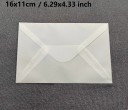 Sada 50 ks průhledných obálek 16 x 11 cm poloprůhledný papír samolepicí klopa obálky 2