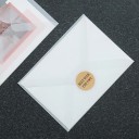 Sada 50 ks průhledných obálek 16 x 11 cm poloprůhledný papír samolepicí klopa obálky 4